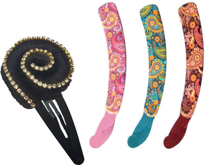 

JAGTEK Banana clip 3 pcs / Fashion hair decoration clip , hair accessories set of 4pcs Banana Clip(Multicolor)