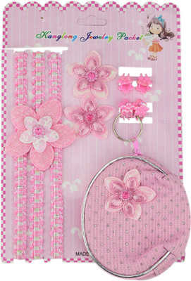 

AVMART Hair Accessories Set Gift for Children and Kids Hair Accessory Set(Pink)