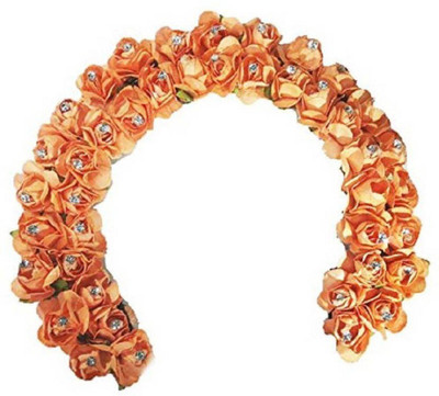 

Bueno Hair Accessories, Hair Gajra For Women Wedding And Party Wear Use Hair Gajra Hair Accessory Set(Orange)