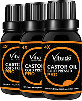 

VIHADO COLD PRESSED 100% PURE AND NATURAL CASTOR OIL (25 ML) (PACK OF 3) Hair Oil(25 ml)