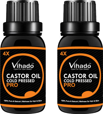 

VIHADO Cold-Pressed 100% Pure Castor Oil (30 ML) (Pack of 2) Hair Oil(30 ml)