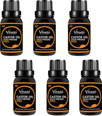 

VIHADO Cold Pressed Castor Oil For Hair and Skin Hair Oil (15 ML) (Pack of 6) Hair Oil(15 ml)