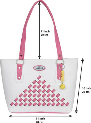 

FD Fashion Shoulder Bag(White, Pink), Pink;white