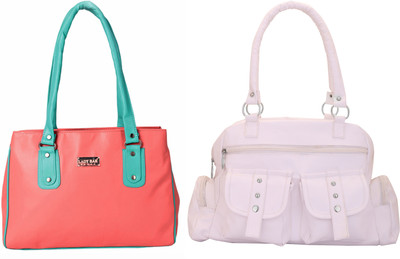 

Lady bar Hand-held Bag(Green, White)