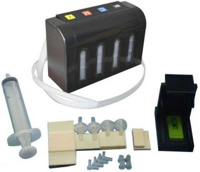 

Inkclub Empty CISS tank with accessories for HP DeskJet 1000,1010,1015,1510,2000,2050,3050, 370,380,2120, 2179,2180,2235,2275,2276,2280,4185,4355,5610,3606,3608,5508,1400 cartridge no 803 680 802 678 818 46 901 703 704 Multi Color Ink Cartridge(Cyan, Mage