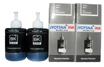 

JYOTSNA REFILL INK EPSON T7741 / M100/M200 / M205/ L605 / L655 / L1455 BLACK PACK OF 2 Single Color Ink(Black)