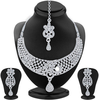 Sukkhi Alloy Rhodium White Jewellery Set(Pack of 1)