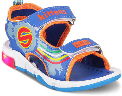 

KITTENS Boys Velcro Flats(Blue
