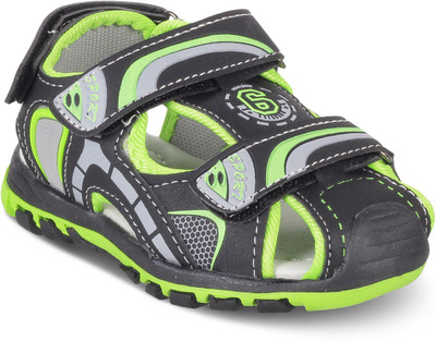 

KITTENS Boys Velcro Flats(Green, Black/green