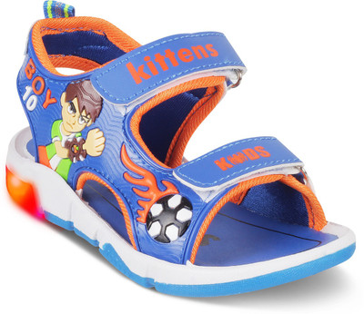 

KITTENS Boys Velcro Flats(Blue
