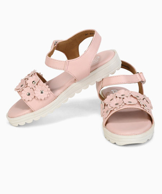 

BUBBLEGUMMER Girls Velcro Flats(Pink, Red