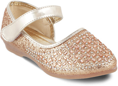 

KITTENS Girls Slip on Ballerinas(Gold