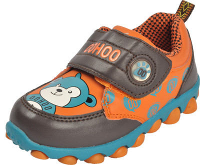 

Yellow Bee Boys Velcro Sneakers(Brown