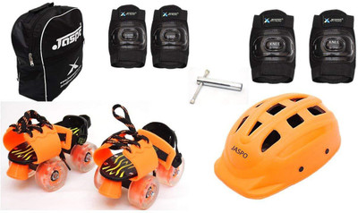 

Jaspo Speedy Kid Intact Junior Adjustable Roller Skates Combo Suitable for Age Group Upto 5 Years Skating Kit