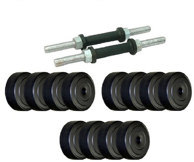 

FACTO POWER 34 Kg. (5 Kg. X 4 + 2.5 X 4 + 1 kg X 4) Weight Plates with Dumbell Rods Gym & Fitness Kit