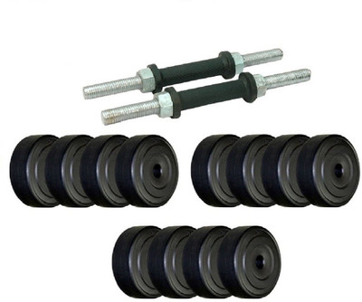 

FACTO POWER 38 Kg. (5 Kg. X 4 + 2.5 kg X 4 + 2 Kg. X 4) Weight Plates with Dumbell Rods Gym & Fitness Kit