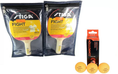 

Cosco STIGA Fight Table Tennis ( 2 Racquet ), ( 2 Cover ), ( 3 Balls ) Table Tennis Kit