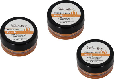 

Khadi Organique KhadiOrganique Lip Balm Peach Pack of 3 Peach(Pack of: 3, 15 g)