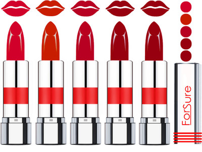 

Forsure Professional Matte Lipsticks (set of 5 Lipsticks)(Piukish Fantasy,Wine,Lagon Red,Light Maroon,Hot Pink, 20 g)