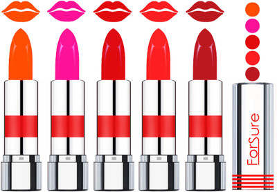 

Forsure Professional Matte Lipsticks (set of 5 Lipsticks)(Soft Orange,Wintage Nude,Soft Crush,Dusky Red,Terra Coffien, 20 g)