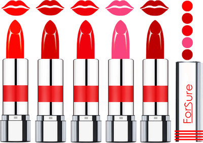 

Forsure Professional Matte Lipsticks (set of 5 Lipsticks)(Bright Orange,Hot Red,Urban Red,Mauve,Dark Brown, 20 g)