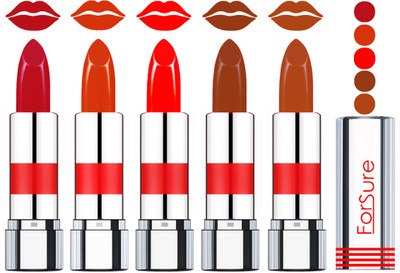 

Forsure Professional Matte Lipsticks (set of 5 Lipsticks)(Megenta,Urban Brown,Tangy Orange,Chocolate Brown,Turkish Nude, 20 g)