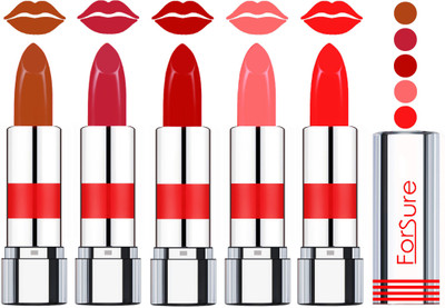 

Forsure Professional Matte Lipsticks (set of 5 Lipsticks)(Turkish Nude,Coral,Spicy Red,Baby Pink,Red, 20 g)