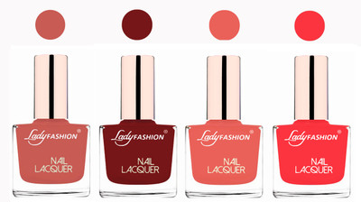 

Lady Fashion Unique Colours Nail Polish Combo Nude,Coffee,Light Orange,Baby Pink(Pack of 4)
