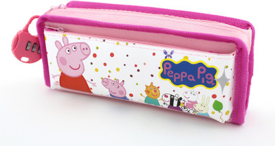 

SHERAGO Pen/Pencil Pouch for Girls & Boys || Best Suitable for School Kids, Travelers and Students || Multipurpose Box/Case with COMBINATION LOCK Water Resistance Art Polyester Pencil Box(Set of 1, Pink)