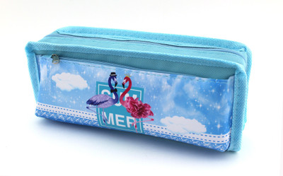 

SHERAGO Pen/Pencil Pouch for Girls & Boys || Best Suitable for School Kids, Travelers and Students || Multipurpose Box/Case Water Resistance Art Polyester Pencil Box(Set of 1, Blue)