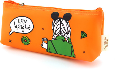 

SHERAGO Pen/Pencil Pouch for Girls & Boys || Best Suitable for School Kids, Travelers and Students || Multipurpose Box/Case || Silicone Material Water Resistance Art EVA Pencil Box(Set of 1, Orange)