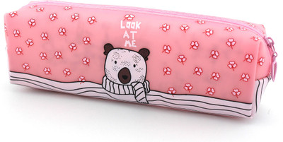 

SHERAGO Pen/Pencil Pouch for Girls & Boys || Best Suitable for School Kids, Travelers and Students || Multipurpose Box/Case || Silicone Material Water Resistance Art EVA Pencil Box(Set of 1, Pink)