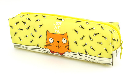 

SHERAGO Pen/Pencil Pouch for Girls & Boys || Best Suitable for School Kids, Travelers and Students || Multipurpose Box/Case || Silicone Material Water Resistance Art EVA Pencil Box(Set of 1, Yellow)