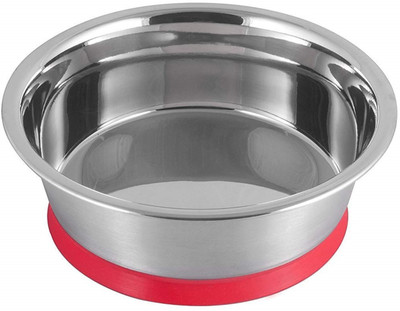 

Bow! Wow !! Fabita Suction/Vaccum Bowl Round Stainless Steel Pet Bowl(1900 ml Red)