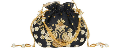 TARUSA Stylish Potli Potli(Black)