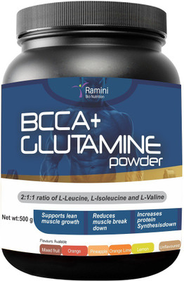 

RAMINI BIONUTRITION BCAA WITH GLUTAMINE Powder - 500 gms BCAA(500 g, Lemon)