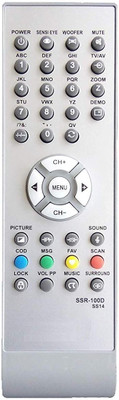 LipiWorld SSR-100D SS14 Sani CRT TV Universal Remote Control Compatible for Sansui CRT TV Remote Controller(Silver)