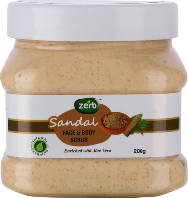 

Zerb Sandal Face & Body Scrub Enriched With Aloe Vera Remove Oil/Dirt And Your Skin Soft - 200 Gm Scrub(200 g)