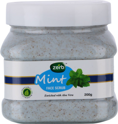 

Zerb Mint Face Scrub Remove Dirt/Tan/Oil Suitable For All Skin Type - 200 Gm Scrub(200 g)