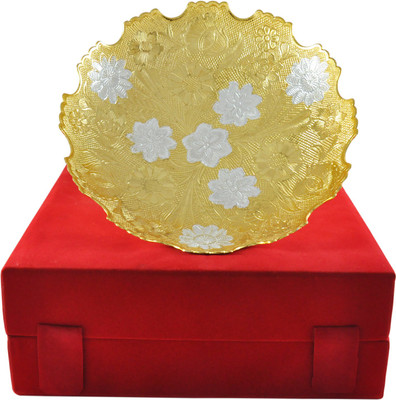 

Raj Laxmi RajLaxmi Beautiful Silver And Gold Plated Bowl Bowl Spoon Tray Serving Set(Pack of 1)