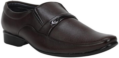 

Wenzel Men's Formal Leather Shoes Slip On For Men(Brown
