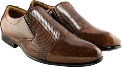 NMD Comfortable Patent Leather Slip-OnFormal Shoes Slip On For Men(Brown