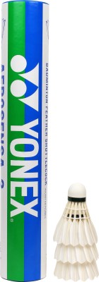 

Yonex Aerosensa 2 Feather Shuttle - Multicolor(Medium, 77, Pack of 12)