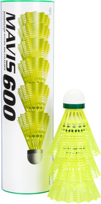 

Yonex 'Mavis 600' (Pack of 6) Nylon Shuttle - Yellow(Medium, 77, Pack of 6)