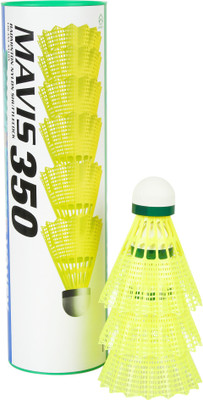 

Yonex MAVIS 350 - Green Cap Nylon Shuttle - Yellow(Slow, 77, Pack of 6)