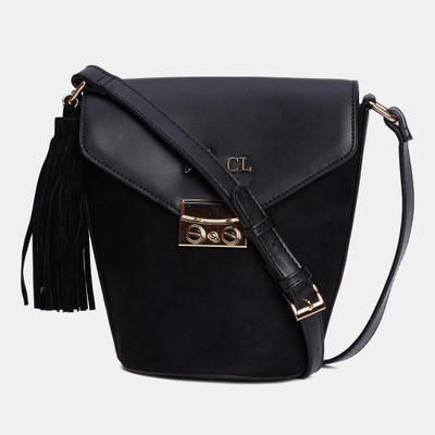 

Miss CL Women Casual Black Leatherette Sling Bag