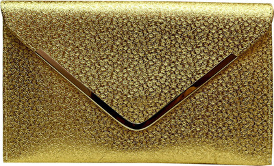 

Genpurs Women Evening/Party Gold Velvet Sling Bag