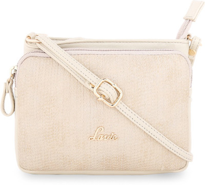 

Lavie Women Evening/Party, Casual Beige Leatherette Hand-held Bag