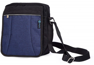 

SOFLEX Men & Women Formal Blue Nylon Sling Bag