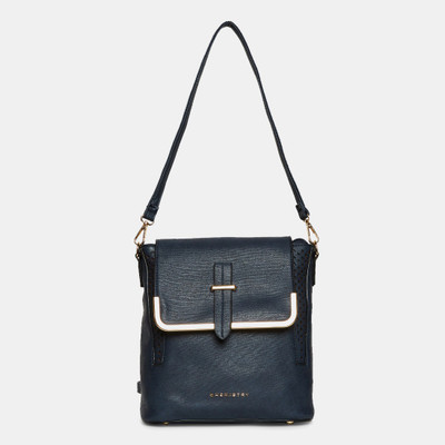 

Chemistry Women Casual Blue PU Sling Bag